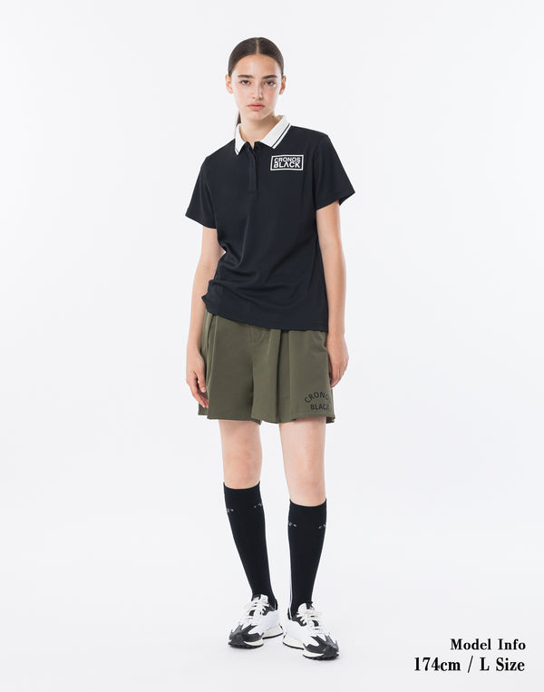 CRONOS BLACK WOMAN TECH PUNCHING Polo [BLACK]