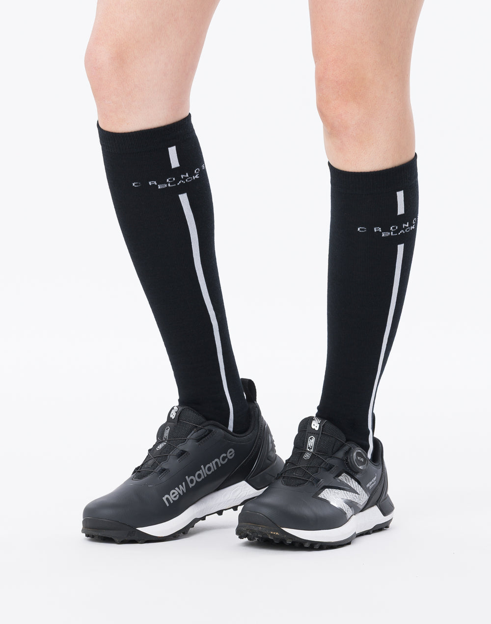 CRONOS BLACK WOMAN Classic High Socks [BLACK]