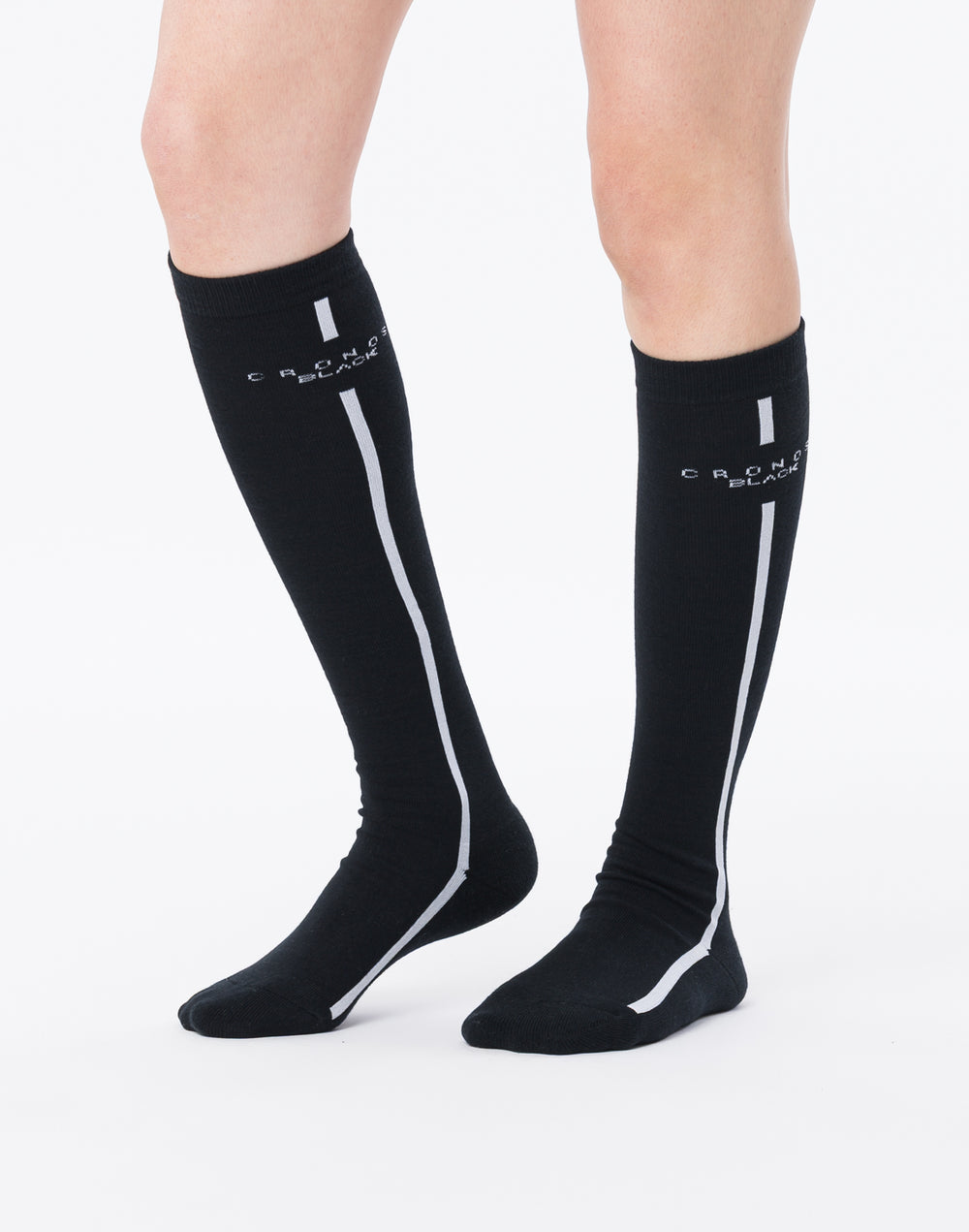 CRONOS BLACK WOMAN Classic High Socks [BLACK]
