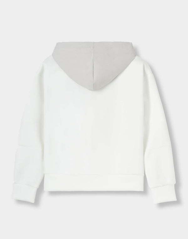 CRONOS WOMEN BoxFit  Hoodie【WHITE】