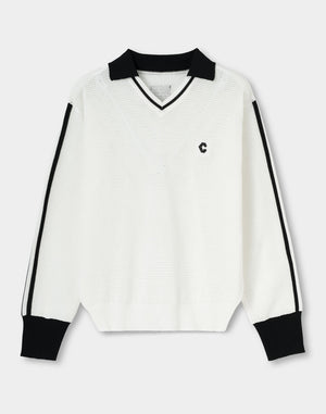 CRONOS WOMEN Mesh Uniform V-Top【WHITE】