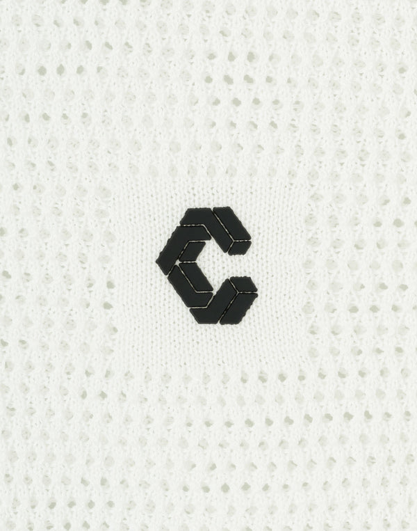 CRONOS WOMEN Mesh Uniform V-Top【WHITE】