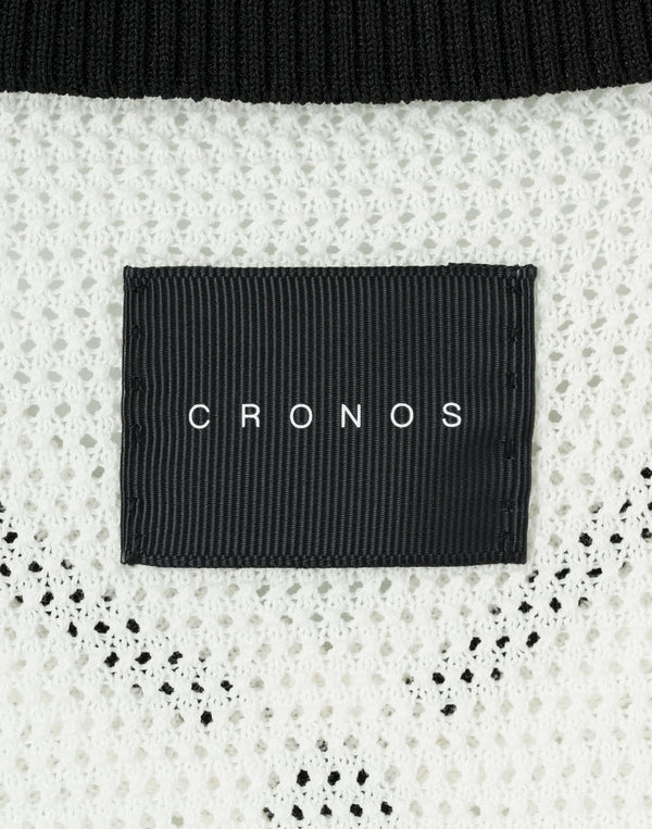 CRONOS WOMEN Mesh Uniform V-Top【WHITE】