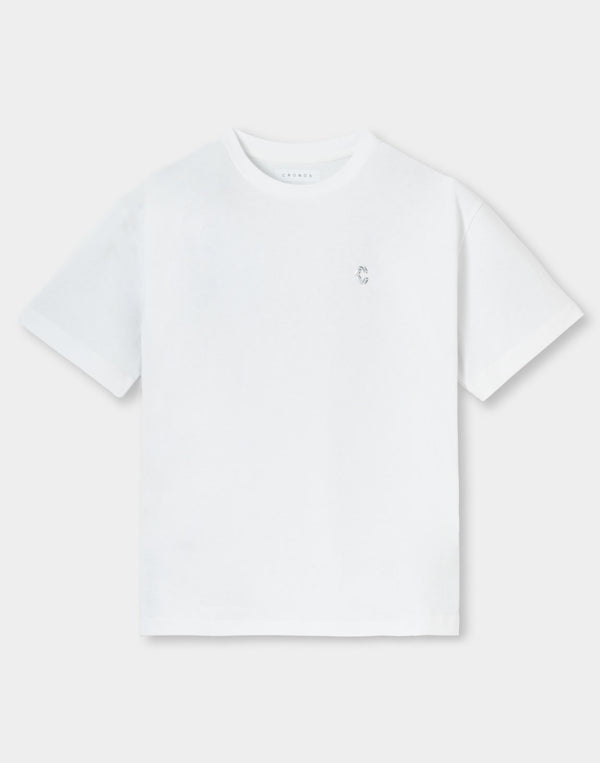 CRONOS WOMEN Relaxed T-SHIRT【WHITE】