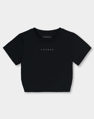 CRONOS WOMEN Motion Crop T-SHIRT 【BLACK】