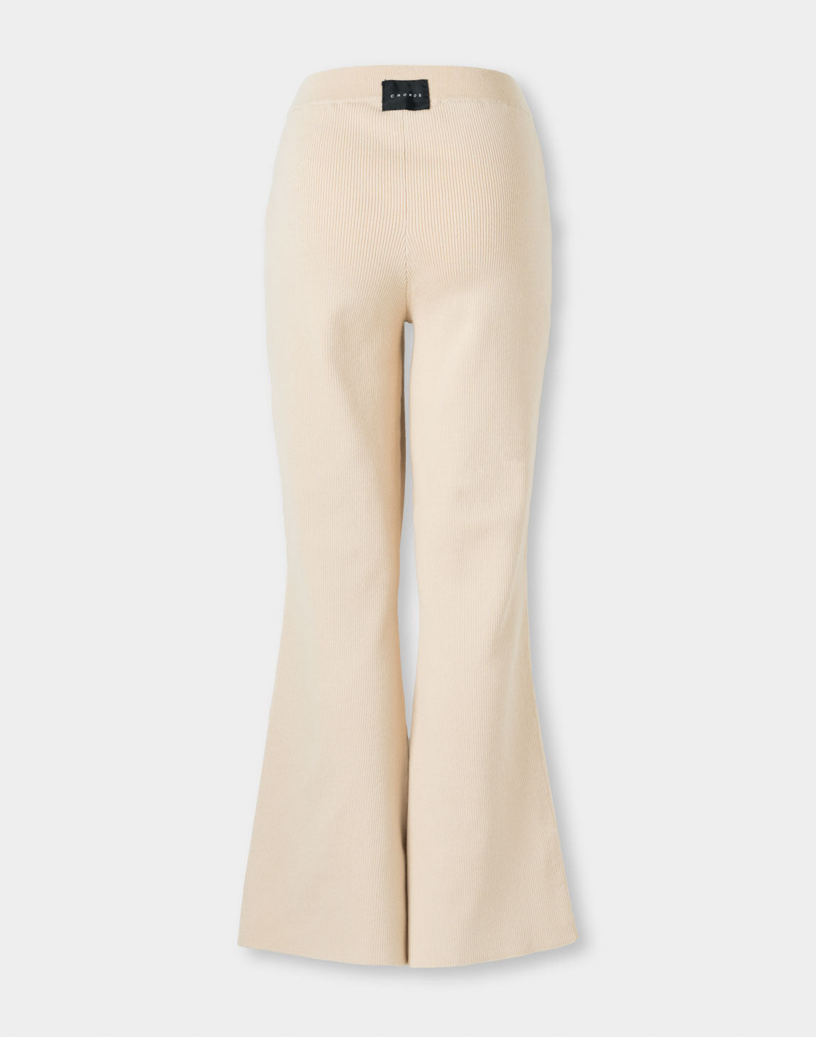 CRONOS WOMEN Flex Rib Knit Pants【BEIGE】