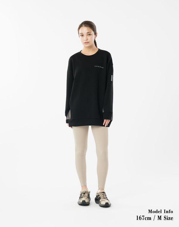 CRONOS 女款 BoxFit 運動衫 [黑色]