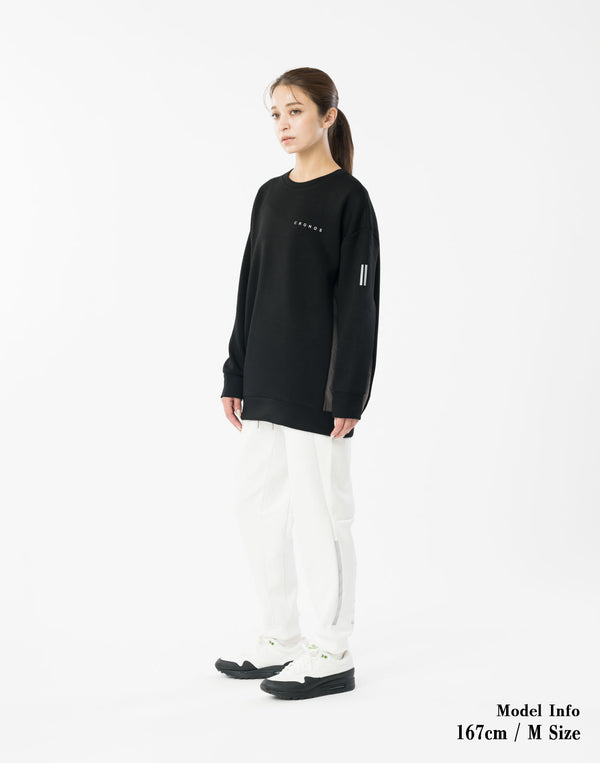 CRONOS WOMEN BoxFit Sweatshirt【BLACK】