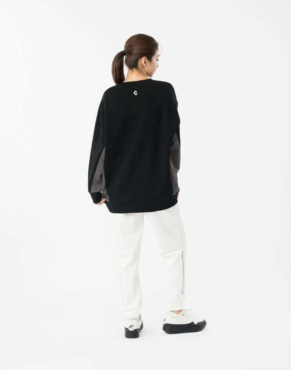 CRONOS WOMEN BoxFit Sweatshirt【BLACK】