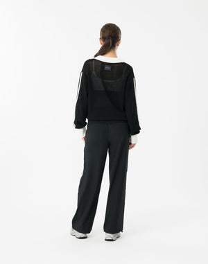 CRONOS WOMEN Mesh Uniform V-Top【BLACK】