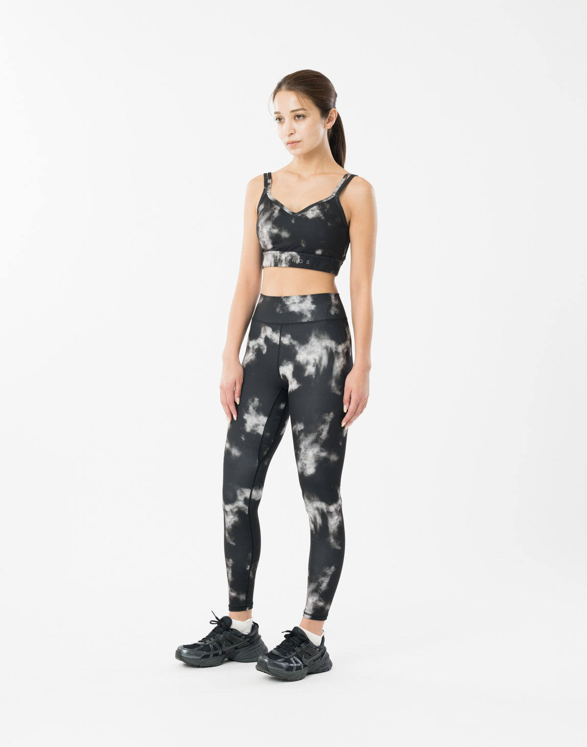 CRONOS レギンス CRONOS WOMEN DOUBLE STRIPES LEGGINGS【NAVY】