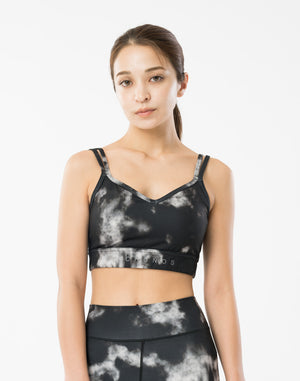 CRONOS WOMEN TIE DYE BRA [BLACK]