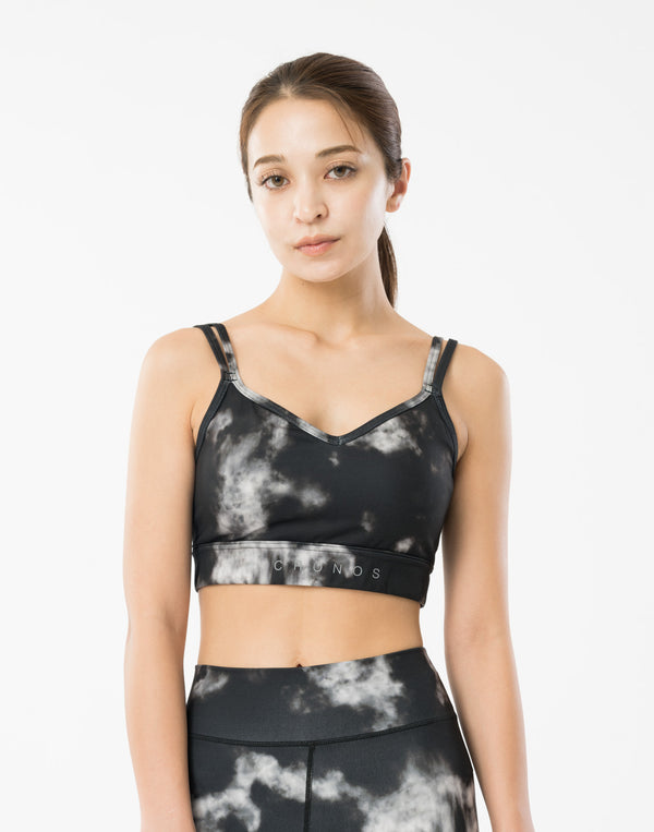 CRONOS WOMEN TIE DYE BRA [BLACK]