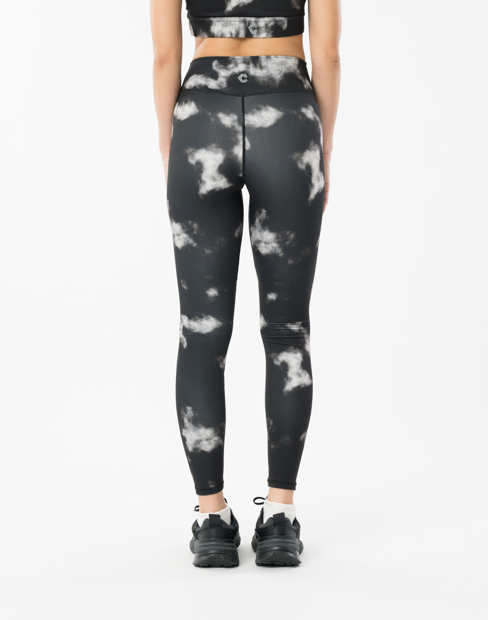 CRONOS WOMEN TIE DYE LEGGINGS【BLACK】