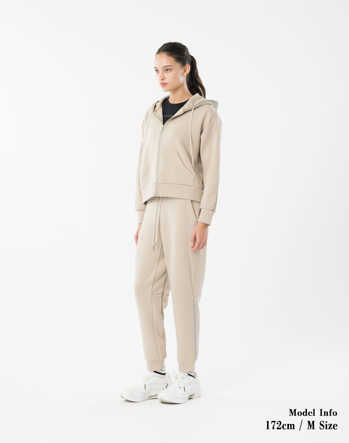 CRONOS WOMEN BoxFit Hoodie【BEIGE】