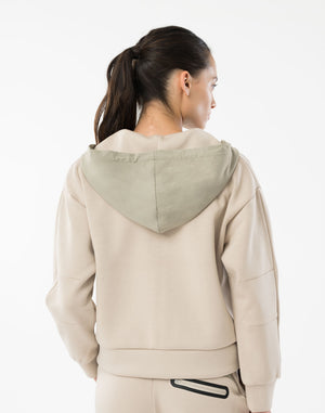 CRONOS WOMEN BoxFit  Hoodie【BEIGE】