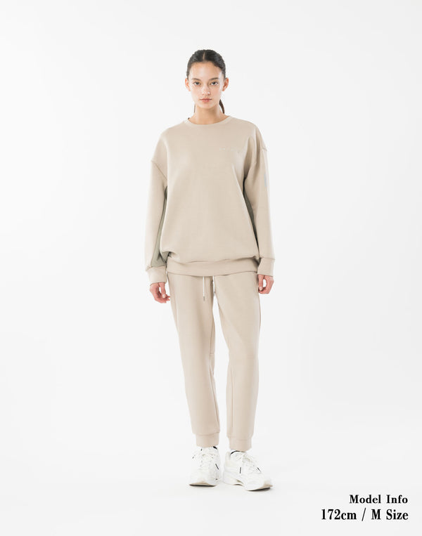 CRONOS WOMEN BoxFit Sweatshirt【BEIGE】
