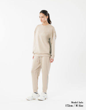 CRONOS WOMEN BoxFit Sweatshirt【BEIGE】