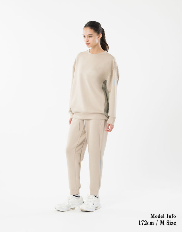 CRONOS WOMEN BoxFit Sweatshirt【BEIGE】