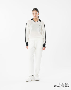 CRONOS WOMEN Mesh Uniform V-Top【WHITE】