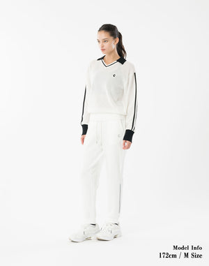 CRONOS WOMEN Mesh Uniform V-Top【WHITE】