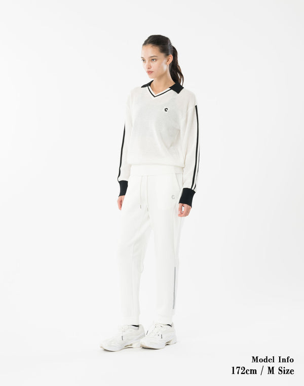 CRONOS WOMEN Mesh Uniform V-Top【WHITE】