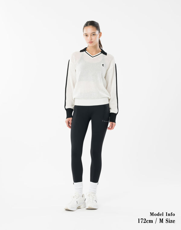 CRONOS WOMEN Mesh Uniform V-Top【WHITE】