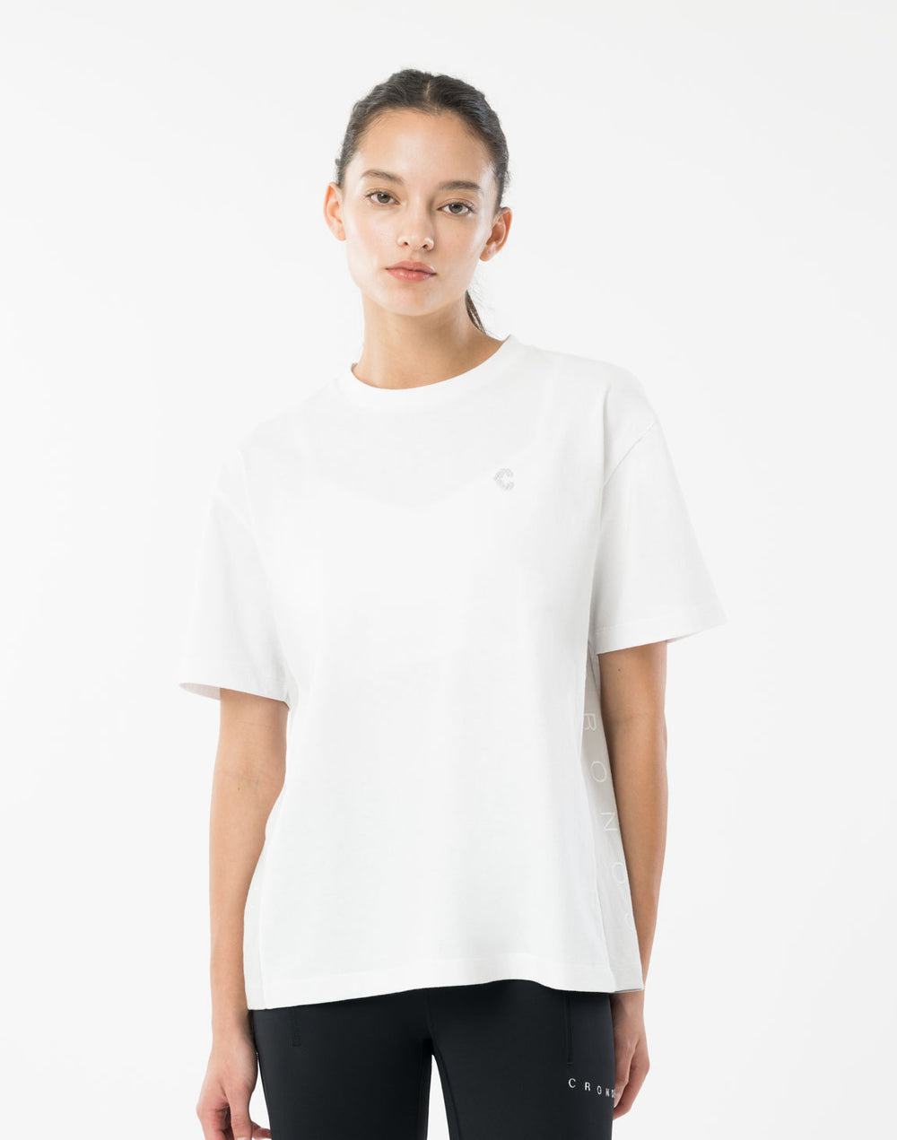 CRONOS WOMEN Relaxed T-SHIRT【WHITE】