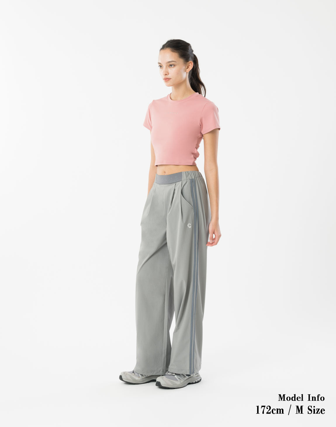 CRONOS WOMEN Motion Crop T-SHIRT 【PINK】