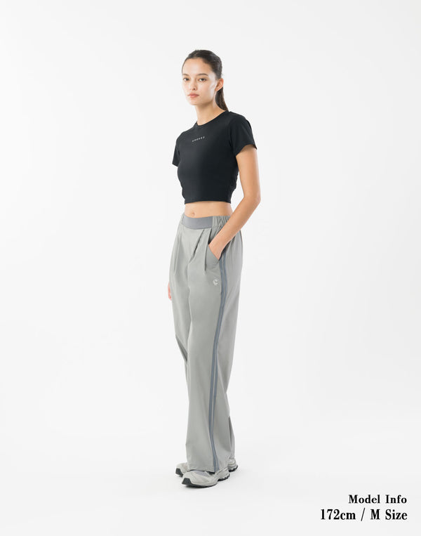 CRONOS WOMEN Motion Crop T-SHIRT 【BLACK】