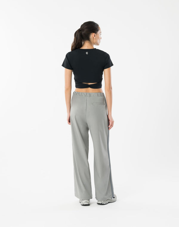 CRONOS WOMEN Motion Crop T-SHIRT 【BLACK】