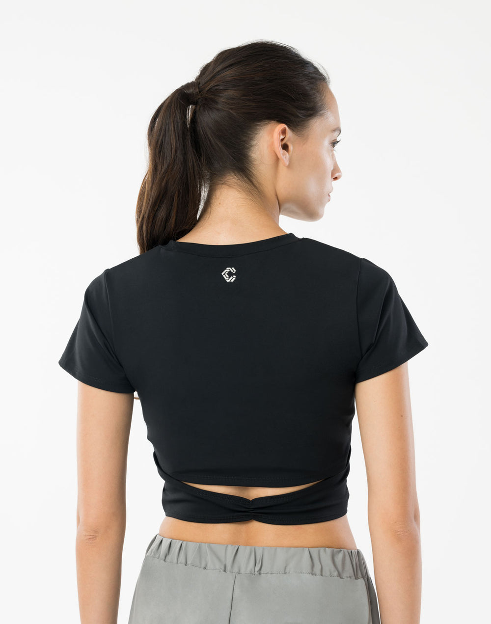 CRONOS WOMEN Motion Crop T-SHIRT 【BLACK】