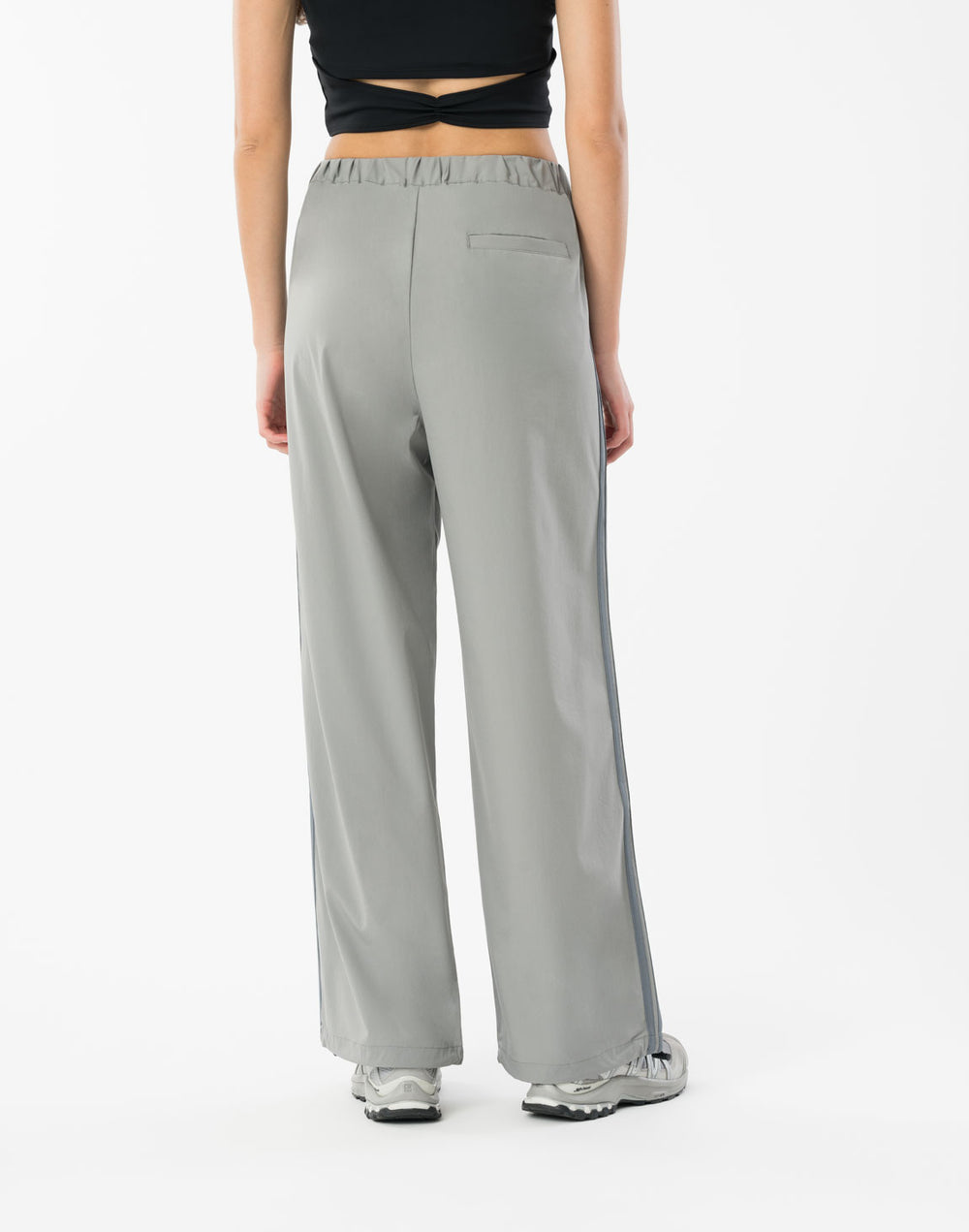 CRONOS WOMEN FlowTuck Wide Pants【GRAY】