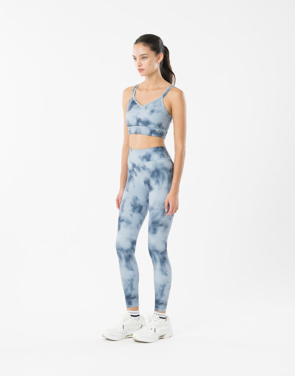 CRONOS WOMEN TIE DYE LEGGINGS【BLUE】