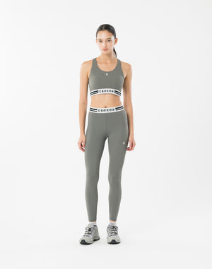 CRONOS WOMEN BLACK LETTER LEGGINGS [GRAY]