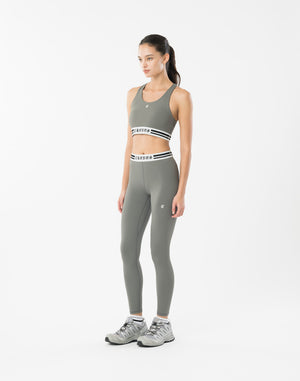 CRONOS WOMEN BLACK LETTER LEGGINGS [GRAY]