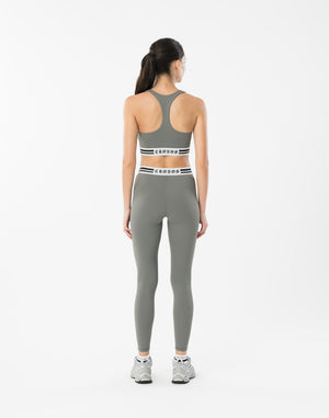 CRONOS WOMEN BLACK LETTER LEGGINGS [GRAY]