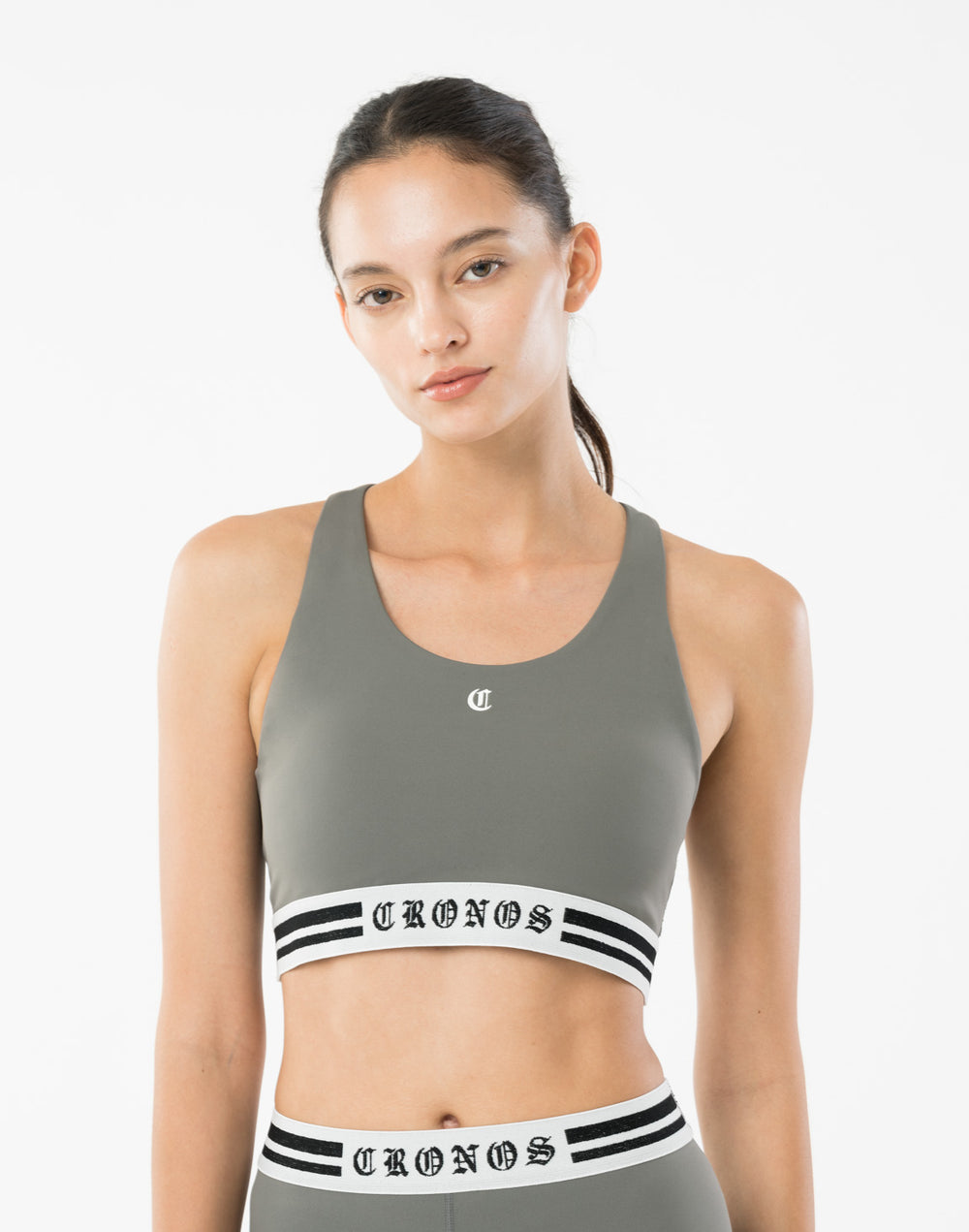 CRONOS WOMEN BLACK LETTER BRA【GRAY】