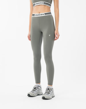 CRONOS WOMEN BLACK LETTER LEGGINGS [GRAY]