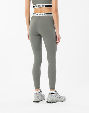 CRONOS WOMEN BLACK LETTER LEGGINGS [GRAY]