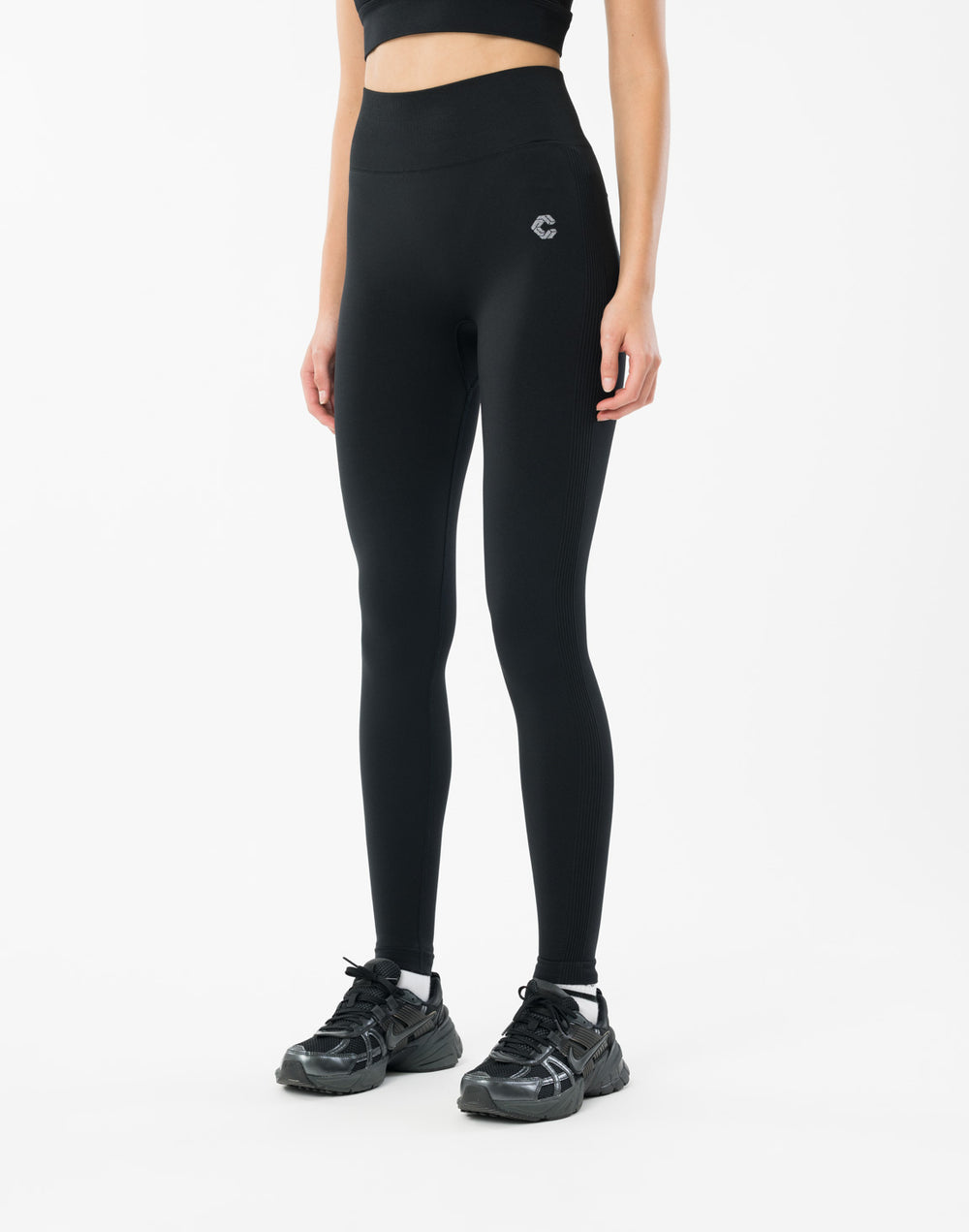 CRONOS WOMEN STYLE UP LEGGINGS [BLACK]