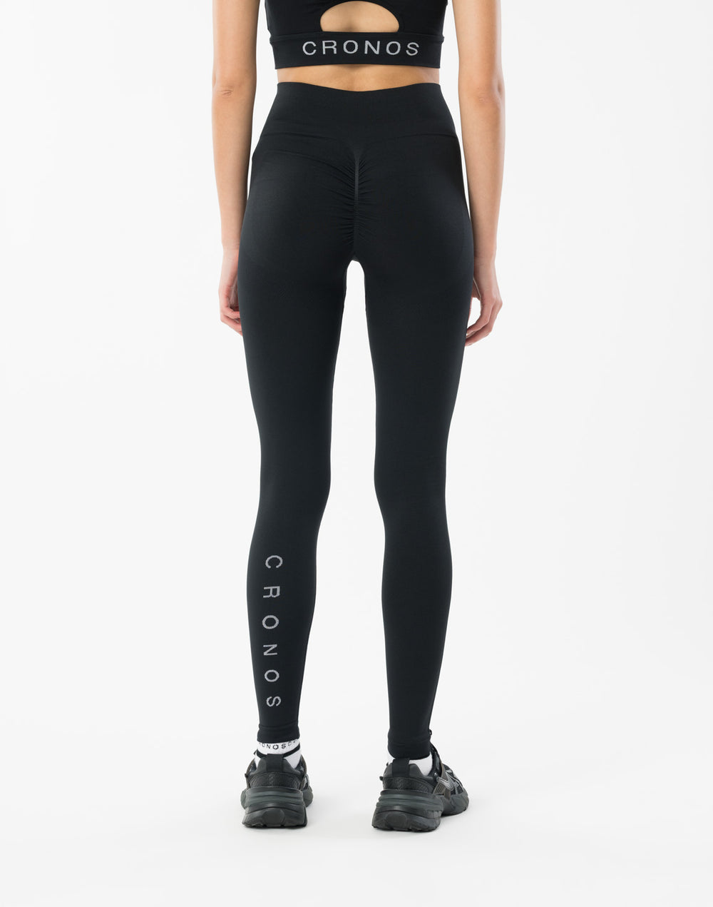 CRONOS WOMEN STYLE UP LEGGINGS [BLACK]
