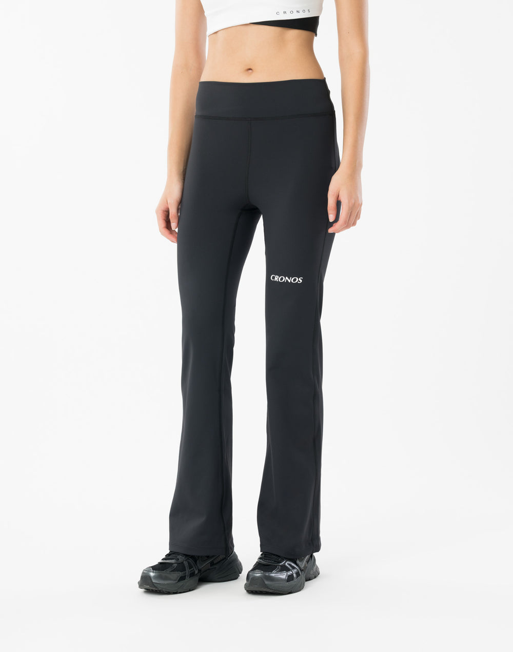 CRONOS WOMEN FLARE LEGGINGS【BLACK】