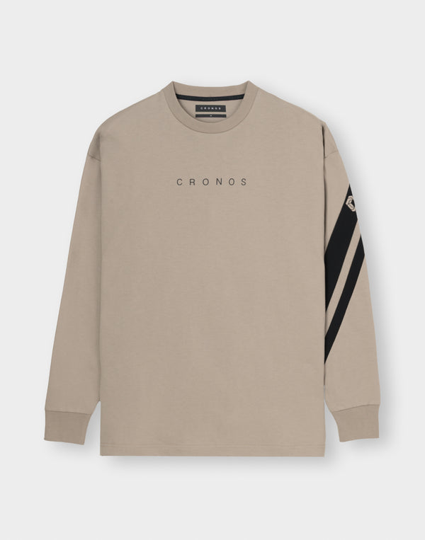 CRONOS CROSSLINE L/S TEE【GREIGE】