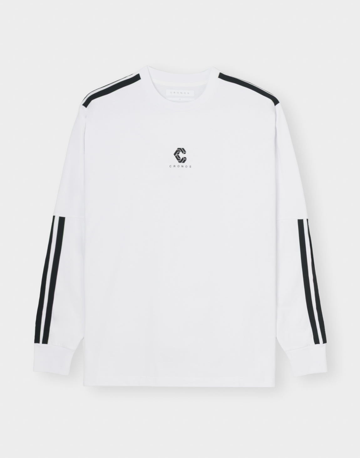 CRONOS 新作半袖　白 CRONOS Structured Panel over size S/S TEE【WHITE】