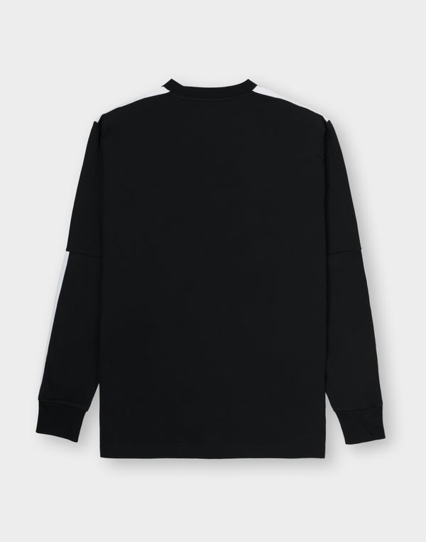 CRONOS TWIN STRIPE L/S TEE【BLACK×WHITE】