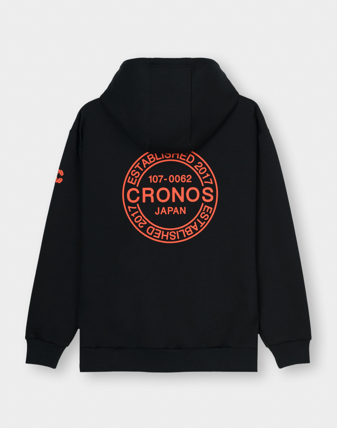 cronos パーカー CRONOS CIRCLE LOGO HOODIE【BLACK×ORANGE】