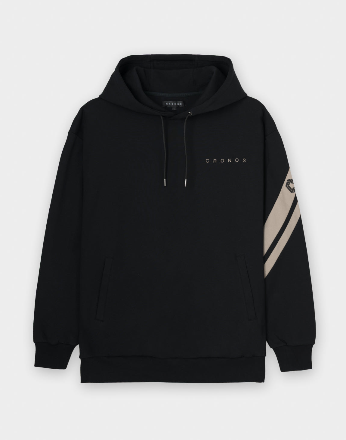 CRONOS CROSSLINE HOODIE【BLACK×GREIGE】