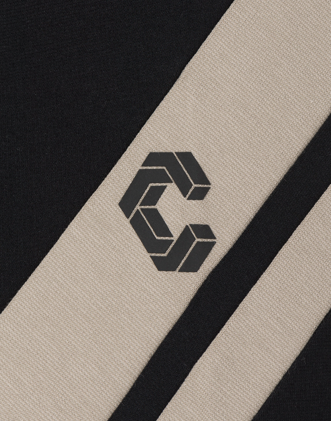 CRONOS CROSSLINE HOODIE【BLACK×GREIGE】