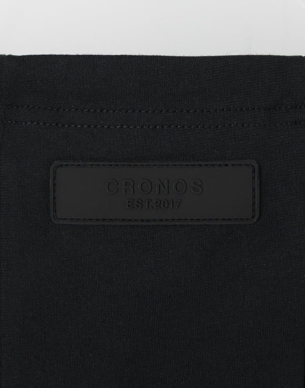 CRONOS CROSSLINE HOODIE【BLACK×GREIGE】